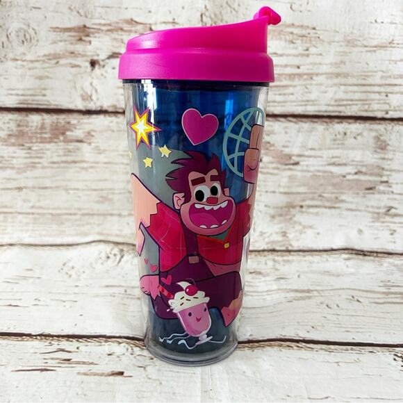 DISNEY Wreck It Ralph & Vanellope Travel Tumbler 20oz - Picture 1 of 7